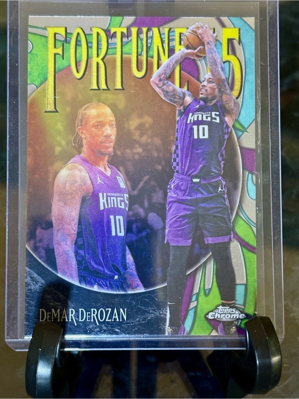 Demar DeRozan Topps Chrome Update Series Fortune 5 Sacramento Kings - Picture 1 of 2